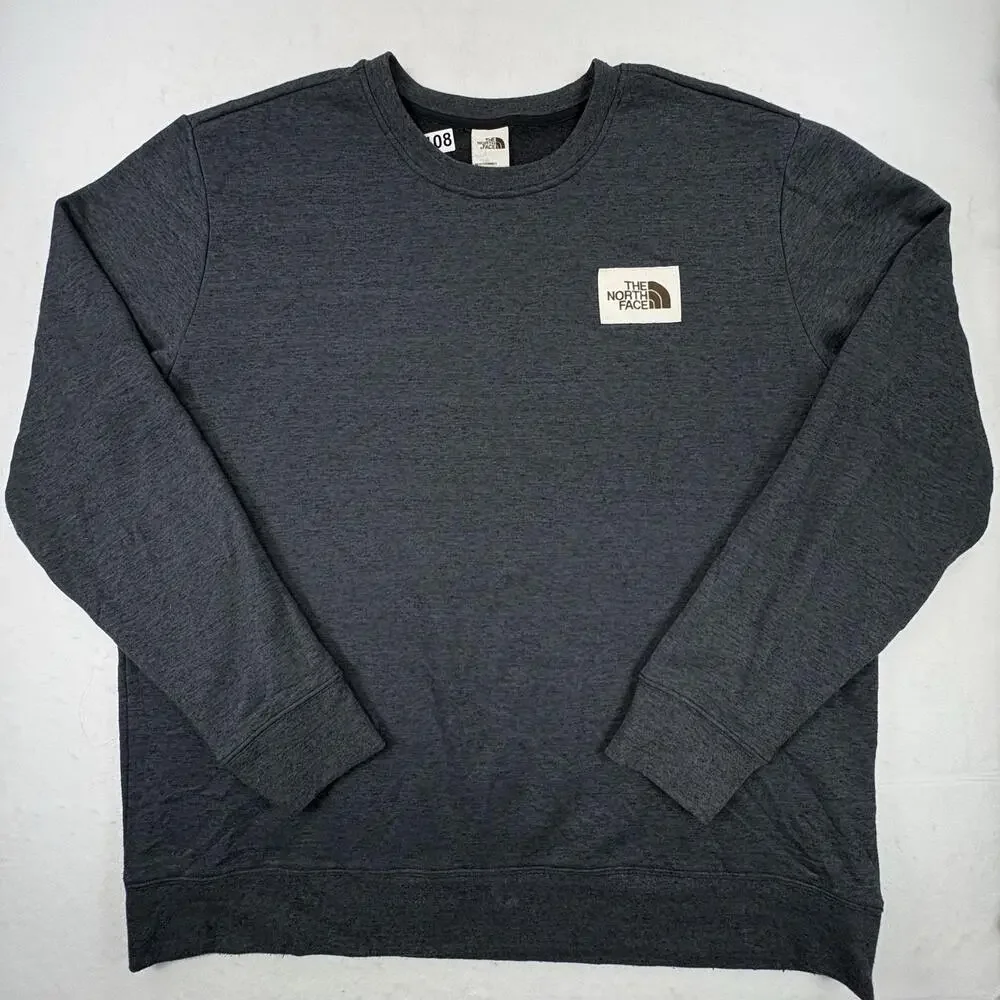 The North Face Sweatshirt Mens 2XL Gray Fleece Crewneck Pullover Logo Casual